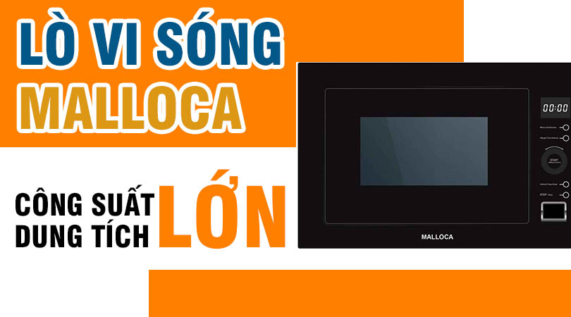 Lò vi sóng Malloca kính đen có công suất và dung tích lớn